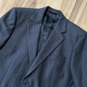Brooks Brothers Mens 42R Gray Pinstripe Two Button Blazer Sport Coat Business